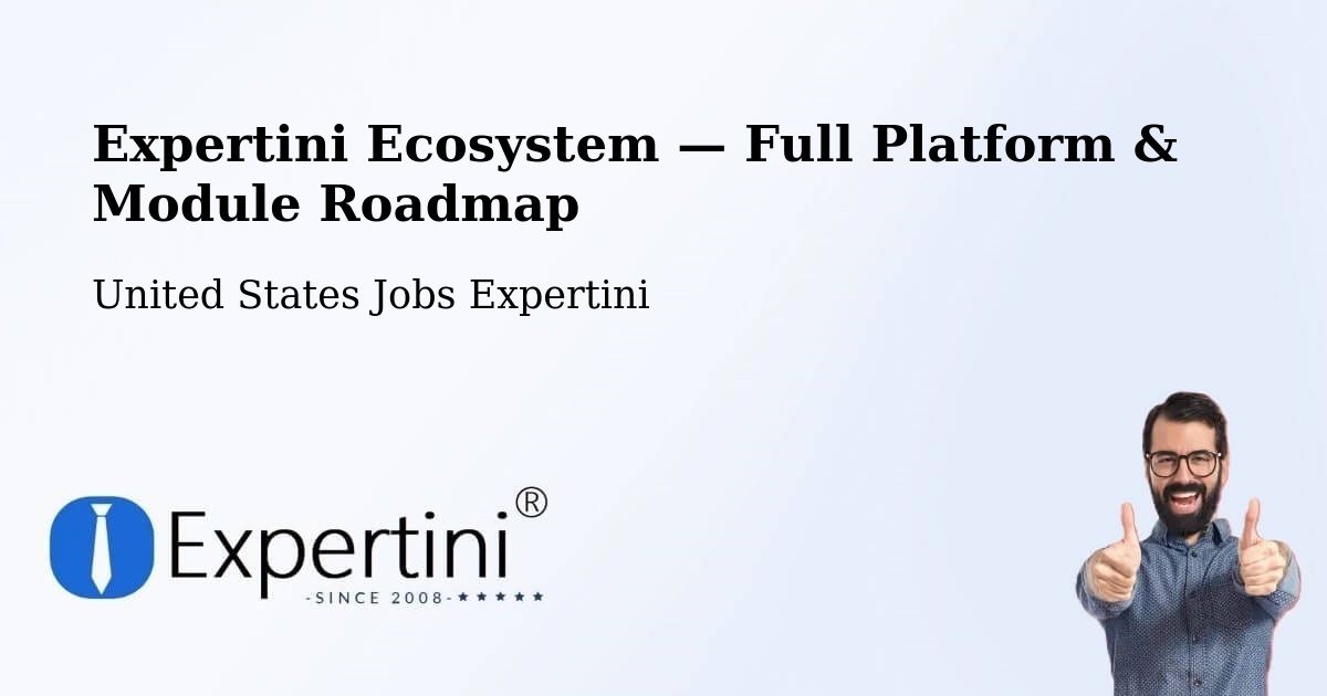 Expertini Ecosystem — Full Platform & Module Roadmap – Minden